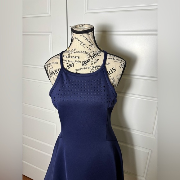Lilly Pulitzer Navy Aurelie Midi High Low Halter Dress Small - Picture 8 of 9